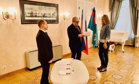 В Посольстве России в Эстонии прошла церемония награждения членов эстонского поискового объединения «Фронтлайн»