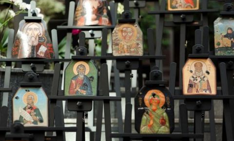 В МИД России прошло торжественное открытие выставки православных образов, написанных на бронелистах