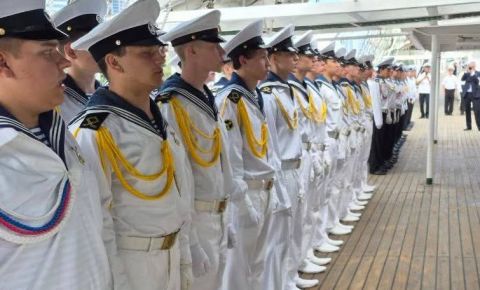 В порту Вонсана прошла торжественная встреча учебно-парусного судна «Паллада»