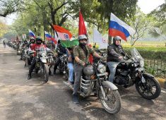 В Нью-Дели состоялся мотопробег, приуроченный к 81-й годовщине Победы в Великой Отечественной войне