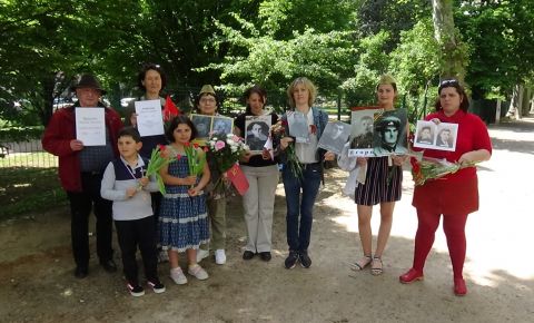 Встреча соотечественников для возложения цветов ко Дню Победы в Клермон-Ферране (Франция)