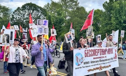 В центре столицы США прошло шествие «Бессмертного Полка» и акция «Георгиевская ленточка»