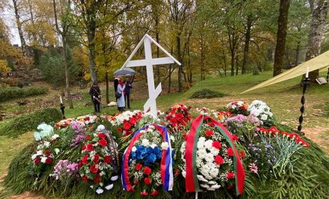 В городе Резекне прошла церемония перезахоронения останков советских воинов
