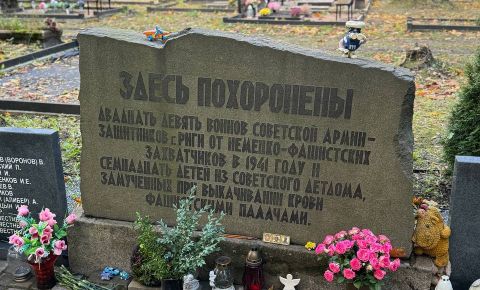 В Риге прошла мемориальная церемония на Покровском и Гарнизонном кладбищах